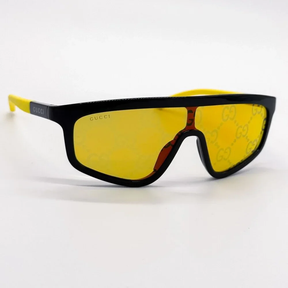 NEW GUCCI GG1736S 004 SHIELD YELLOW UNISEX SUNGLASSES GUCCI